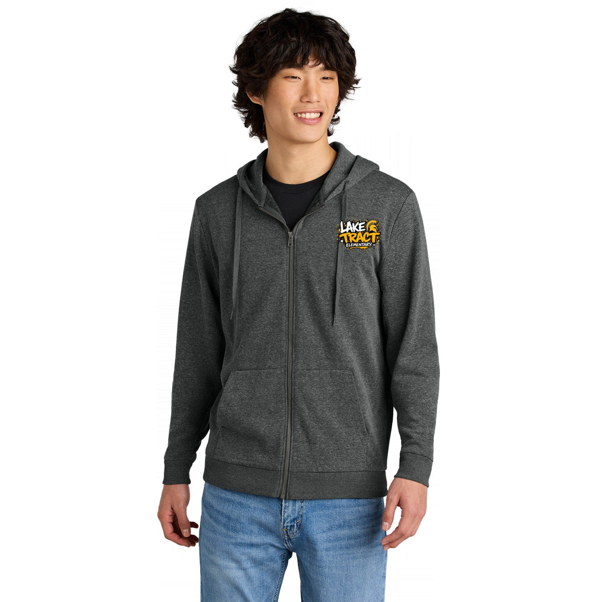 DT1302 Heathered Charcoal Logo 1