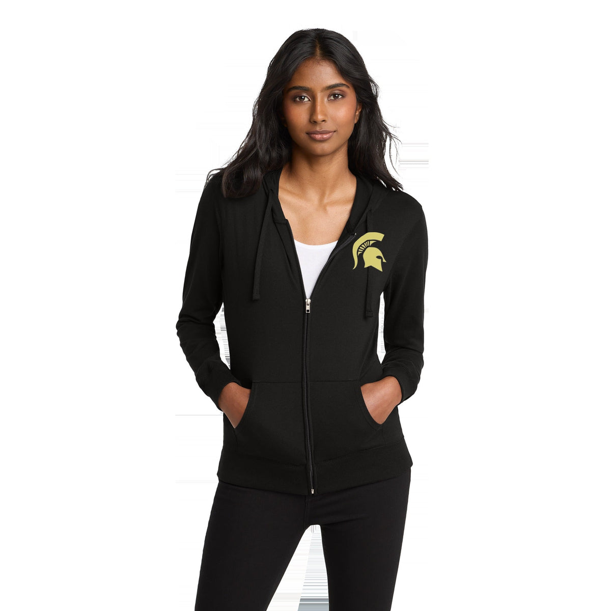 Lake Tract Women's Fitted Jersey Full-Zip Hoodie (DT2100)