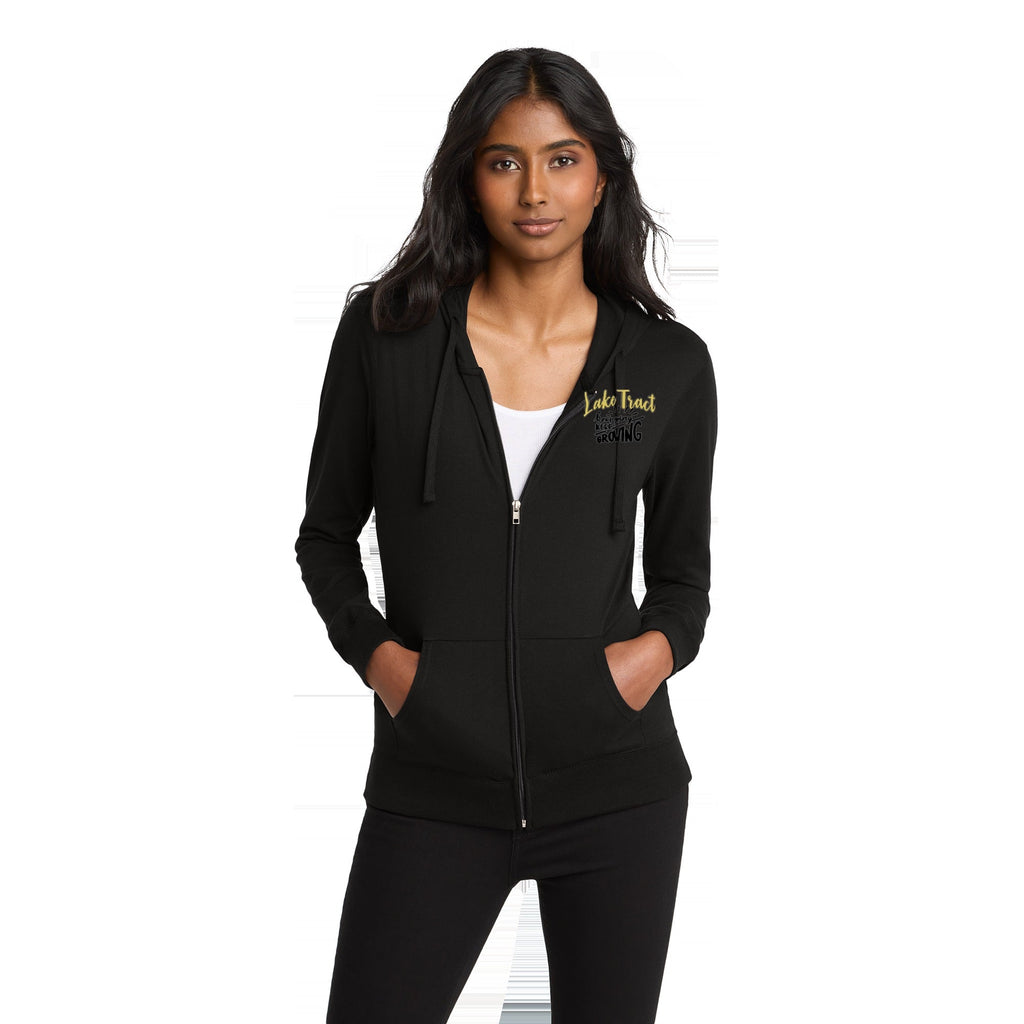 Lake Tract Women's Fitted Jersey Full-Zip Hoodie (DT2100)