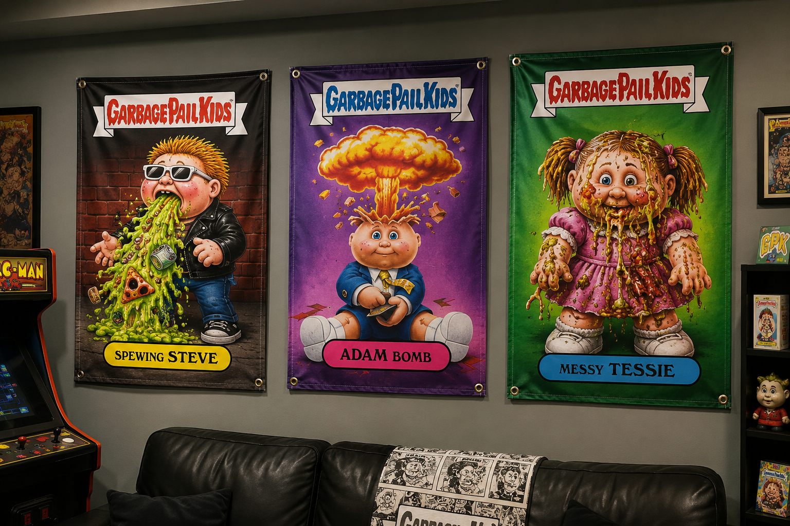 Custom Garbage Pail Kids Style Collectible Banners